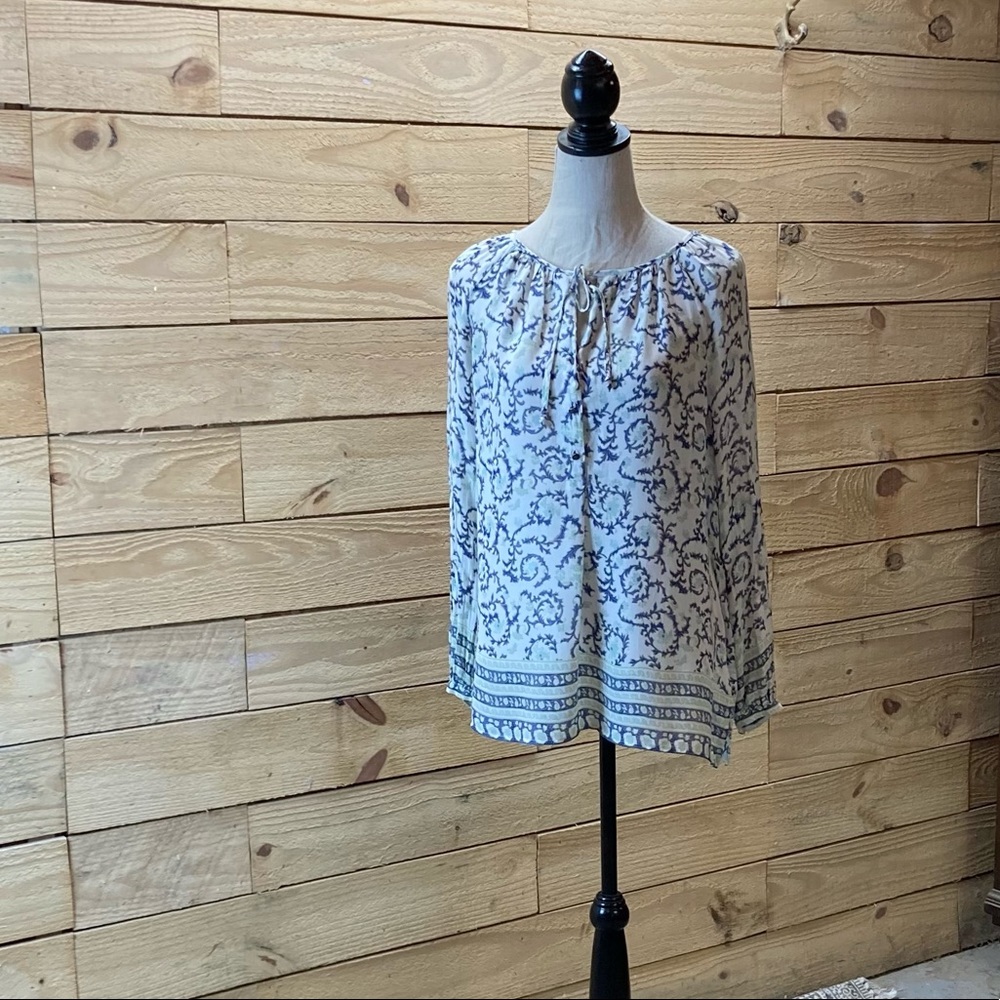 Lucky Brand print blouse shirt top